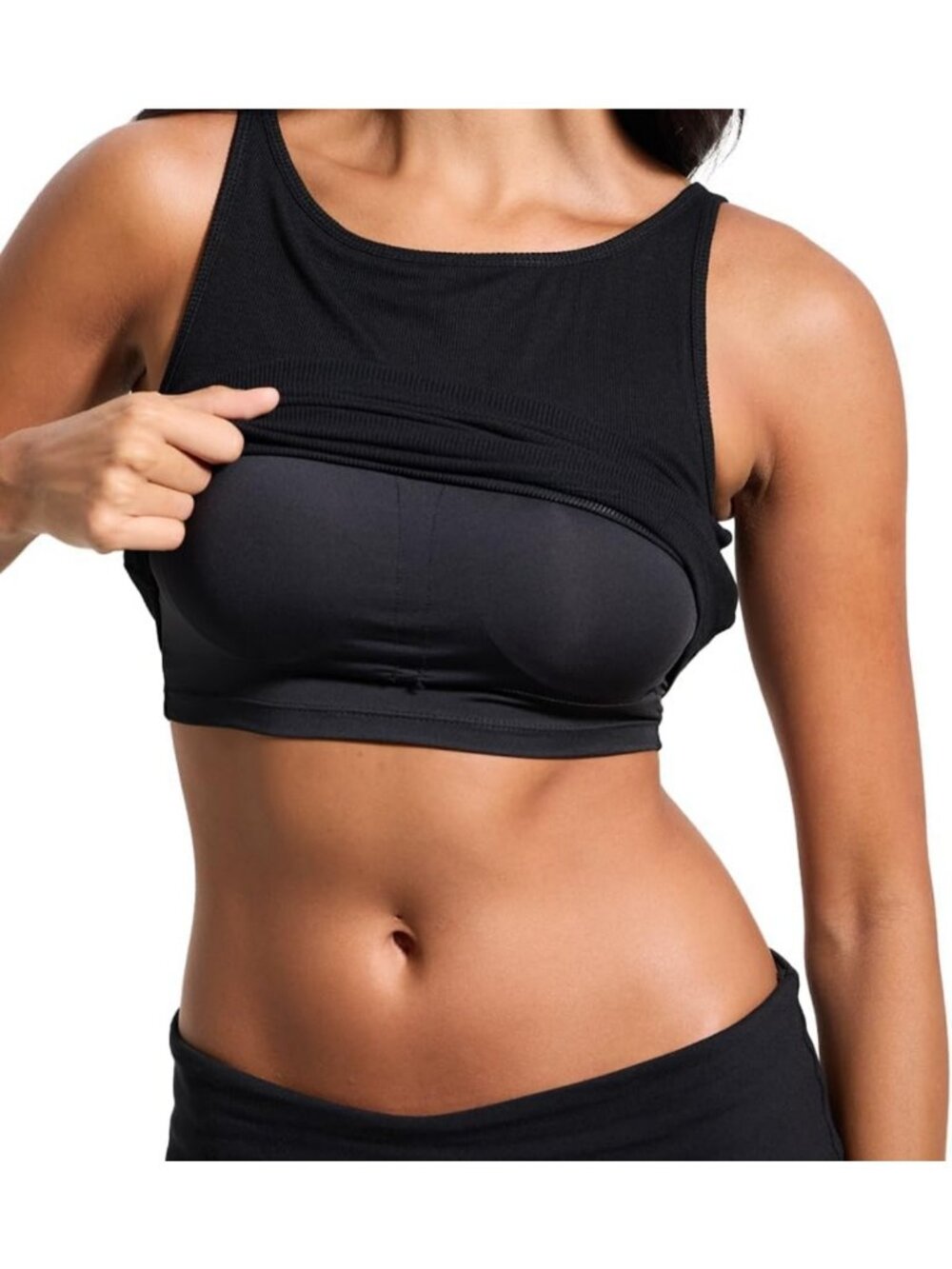 Ribbed Dainty Boat Neck Brami Tank Top - Stylish & Comfortable Casual Wear